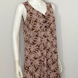 J. Jill Maroon and Cream Patterned Dress